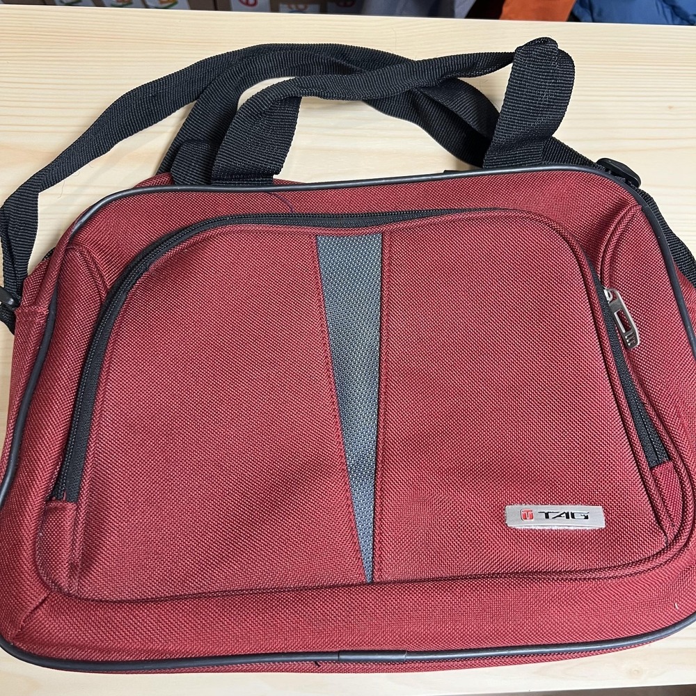 TAG 16" Red Underseat Carry On Travel‎ Luggage Bag Women Soft Case Polyester